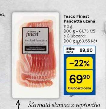 TESCO FINEST PANCETTA UZEN