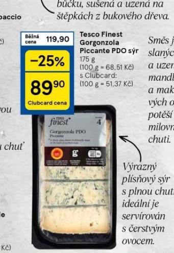 TESCO FINEST GORGONZOLA PICCANTE PDO SR