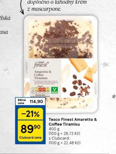 TESCO FINEST AMARETTO & COFFEE TIRAMISU