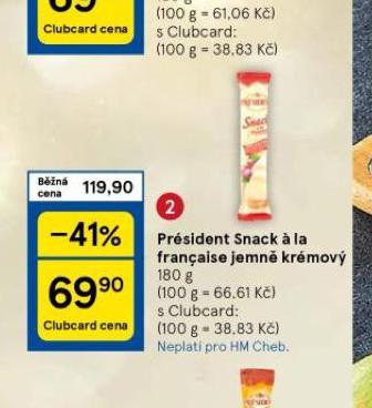 PPRSIDENT SNACK  LA FRANCAISE JEMN KRMOV