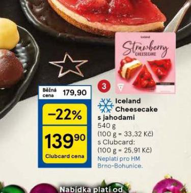 ICELAND CHEESECAKE S JAHODAMI