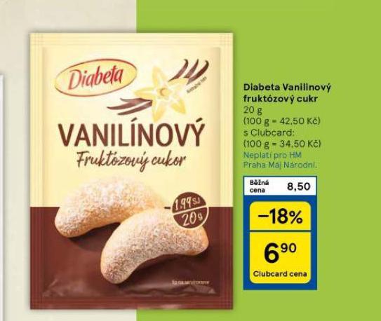 DIABETA VANILINOV FRUKTZOV CUKR