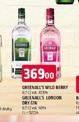 GREENALLS LONDON DRY GIN