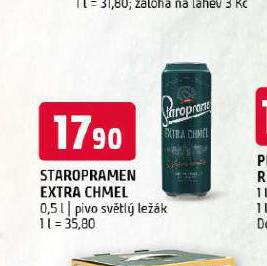 PIVO STAROPRAMEN EXTRA CHMEL