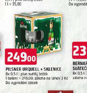 PIVO PILSNER URQUELL + SKLENICE