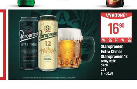 PIVO STAROPRAMEN EXTRA CHMEL