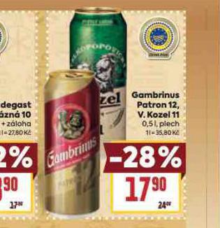 PIVO GAMBRINUS PATRON 12