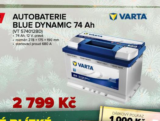 AUTOBATERIE VARTA 74 Ah