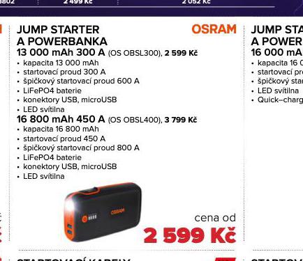 JUMP STARTER A POWERBANKA 16 800 mAh