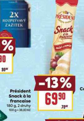 PRSIDENT SNACK  LA FRANCAISE