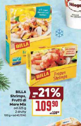 BILLA SHRIMPS, FRUTTI DI MARE MIX