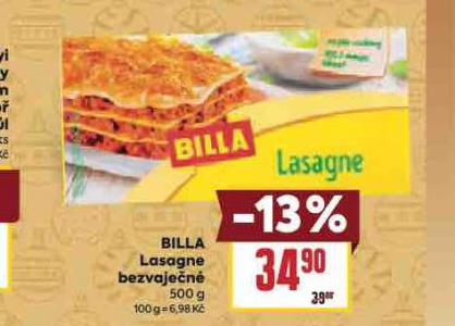 BILLA LASAGNE BEZVAJEN