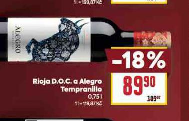 RIOJA D.O.C. ALEGRO TEMPRANILLO