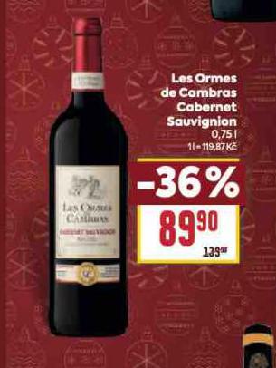 LES ORMES DE CAMBRAS CABERTE SAUVIGNON