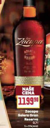 ZACAPA SOLERO GRAN RESERVA