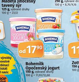 BOHEMILK OPOENSK JOGURT