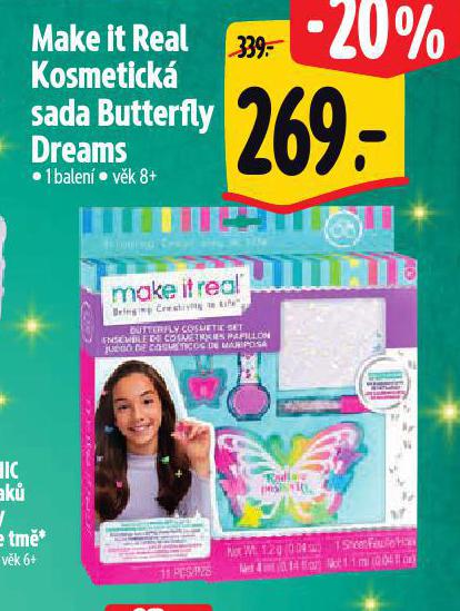 MAKE IT REAL KOSMETICK SADA BUTTERFLY DREAMS