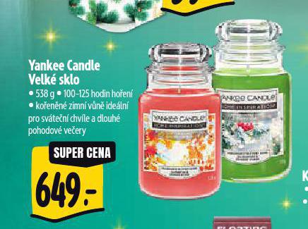 YANKEE CANDLE VELK SKLO