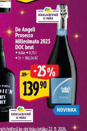 DE ANGELI PROSECCO MILLESIMATO 2023 DOC BRUT