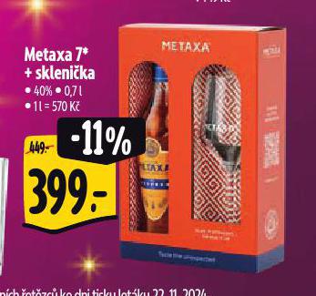 METAXA 7* + SKLENIKA