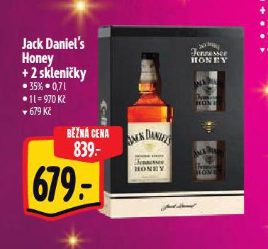 JACK DANIELS TENNESSEE HONEY + 2 SKLENIKY