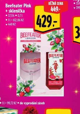 BEEFEATER PINK + SKLENIKA