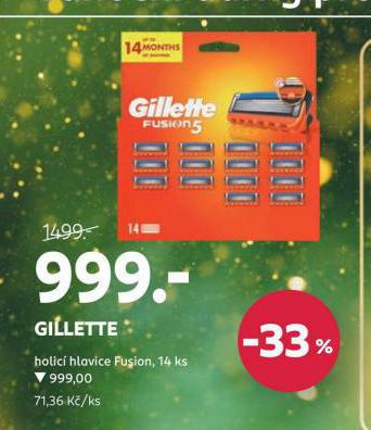 GILLETTE HOLIC HLAVICE FUSION