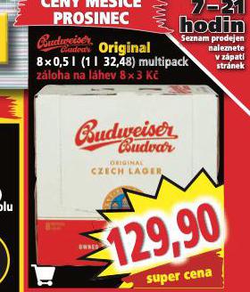 PIVO BUDWEISER BUDVAR