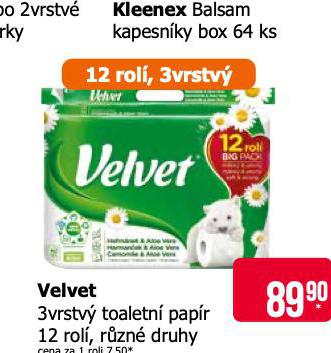 VELVET TOALETN PAPR