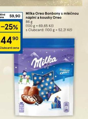 MILKA OREO BONBONY S MLNOU NPLN A KOUSKY OREO