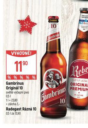 PIVO GAMBRINUS ORIGINL 10