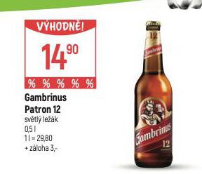 PIVO GAMBRINUS PATRON 12