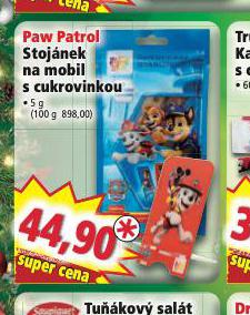 PAW PATROL STOJNEK NA MOBIL S CUKROVINKOU