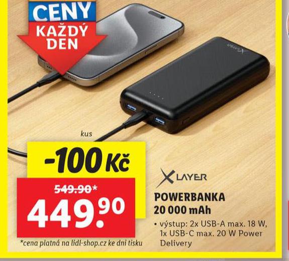 POWERBANKA 20000 mAh