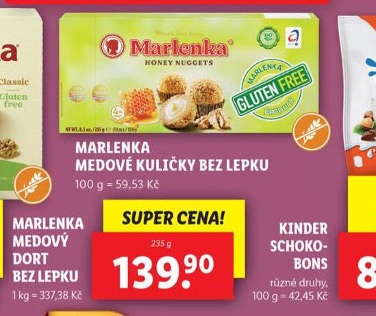 MARLENKA MEDOV KULIKY BEZ LEPKU