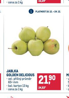 JABLKA GOLDEN DELICIOUS