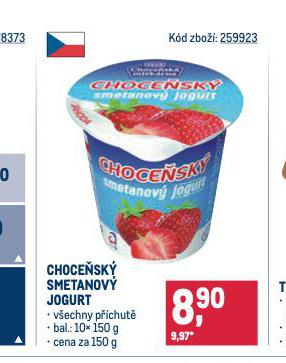 CHOCESK SMETANOV JOGURT