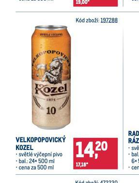 PIVO VELKOPOPOVICK KOZEL