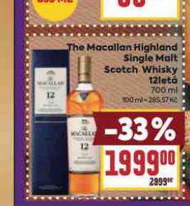 THE MACALIAN HIGHLAND SINGLE MALT SCOTCH WHISKY