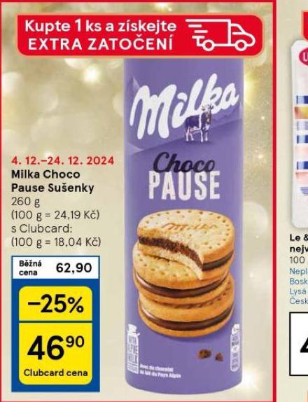 MILKA CHOCO PAUSE SUENKY