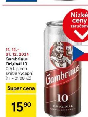 PIVO GAMBRINUS ORIGINL 10