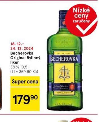 BECHEROVKA ORIGINAL BYLINN LIKR