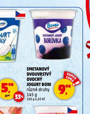 SMETANOV DVOUVRSTV OVOCN JOGURT