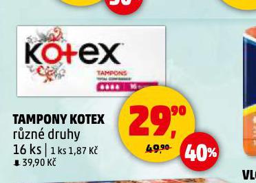 KOTEX TAMPONY