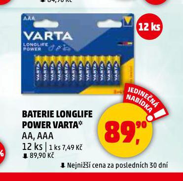 BATERIE LONGLIFE POWER VARTA