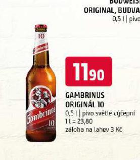 PIVO GAMBRINUS ORIGINL 10