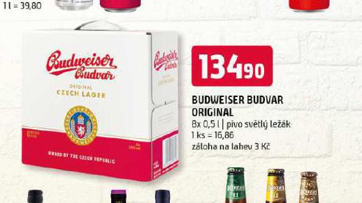 PIVO BUDWEISER BUDVAR ORIGINAL