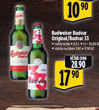 PIVO BUDWEISER BUDVAR