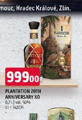 PLANTATION 20TH ANNIVERSARY XO