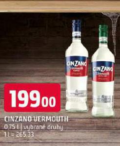 CINZANO VERMOUTH